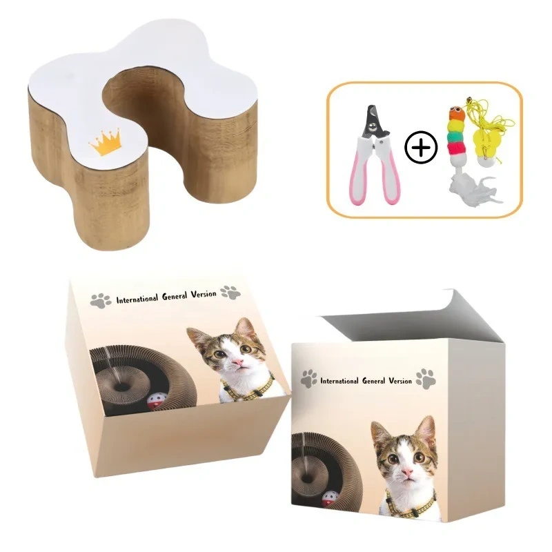 Transformable Kitty Cat Toy with Gifts Wear Resistant No Crumbs Cat Scratching Board Resistant To Scratching Post for Cats