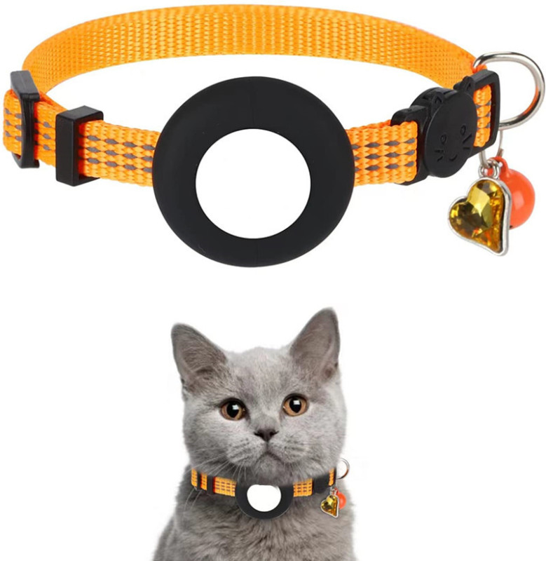 Breathable Pet Locator Nylon Collar for Airtag Adjustable