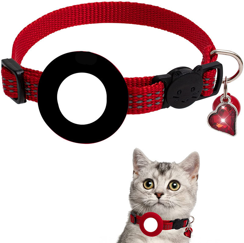 Breathable Pet Locator Nylon Collar for Airtag Adjustable