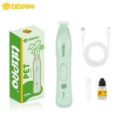LILIPRO PT206 Professional Electric Cordless Dog Paw Shaver Rechargeable Quiet Pet Hair Trimmer Portable Cat Fur Grooming Kit