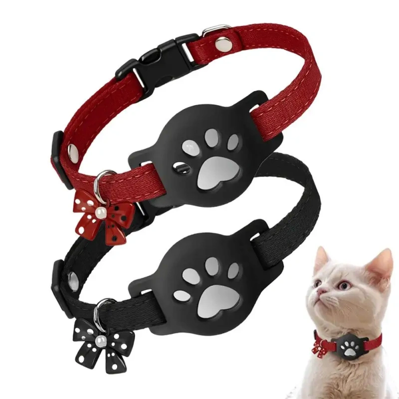 Pet Reflective Collar Locator Cat Dog IOS Android Air Tag Holder Waterproof Adjustable GPS Tracker Necklace Pet Supplies NEW