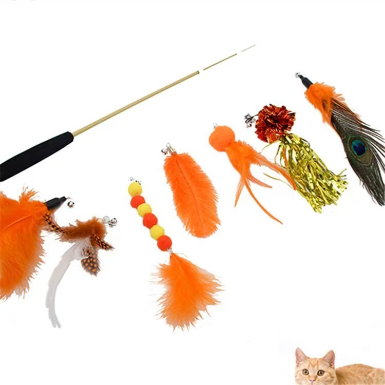 Cat toy replacement head set