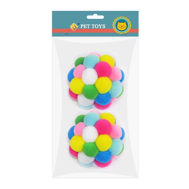 7cm Bell Bouncy Pom-Pom Cat Toy