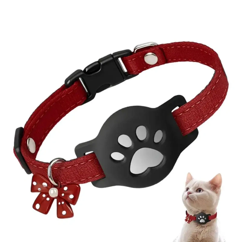 Pet Reflective Collar Locator Cat Dog IOS Android Air Tag Holder Waterproof Adjustable GPS Tracker Necklace Pet Supplies NEW
