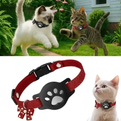 Pet Reflective Collar Locator Cat Dog IOS Android Air Tag Holder Waterproof Adjustable GPS Tracker Necklace Pet Supplies NEW