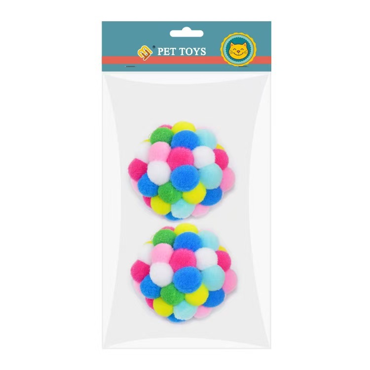 6cm Bell Bouncy Pom-Pom Cat Toy