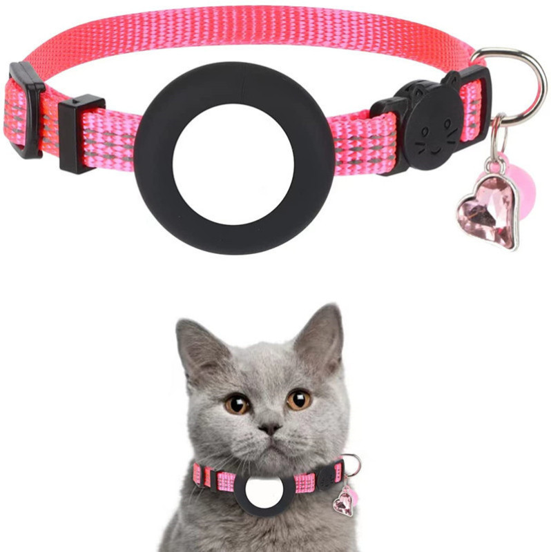 Breathable Pet Locator Nylon Collar for Airtag Adjustable