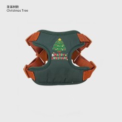 Christmas-themed dog harness