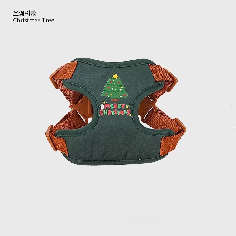 Christmas-themed dog harness