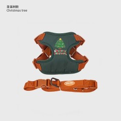 Christmas-themed dog harness