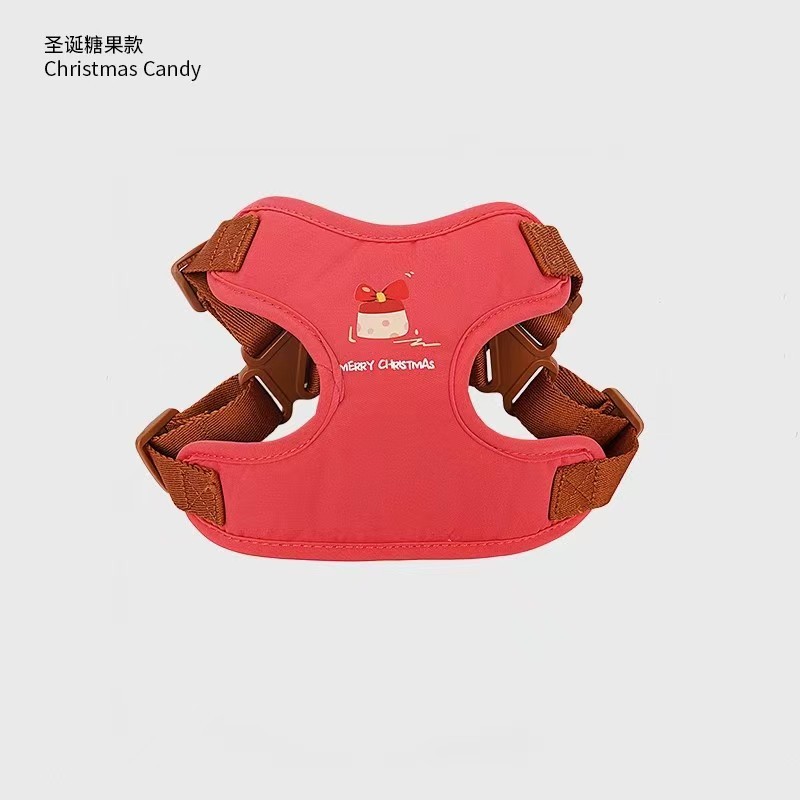 Christmas-themed dog harness
