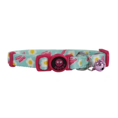 Juicepet Brand Hot Selling Style Polyester Printing Ring Cat Collars for Cat Cute Cat Buckle All Seasons Collar With Bell