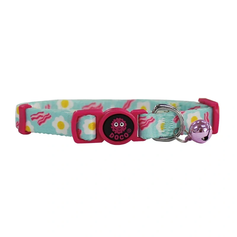 Juicepet Brand Hot Selling Style Polyester Printing Ring Cat Collars for Cat Cute Cat Buckle All Seasons Collar With Bell
