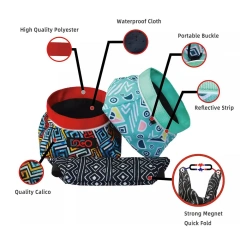 Dropshipping Products 2024 Pet Bowls Foldable Waterproof Cloth Portable Travel Magnet Folding Multifunctional Dog Bowl