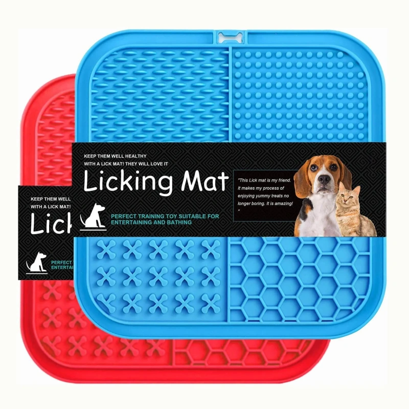 Custom Pet Pad Silicone Anxiety Relief Alternative Slow Eating Licking Mat Dog to Slow Feeder Dog Bowls