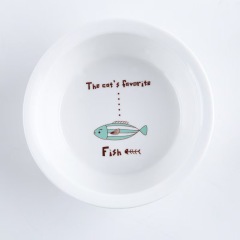 Ceramic bowl for pet cats
