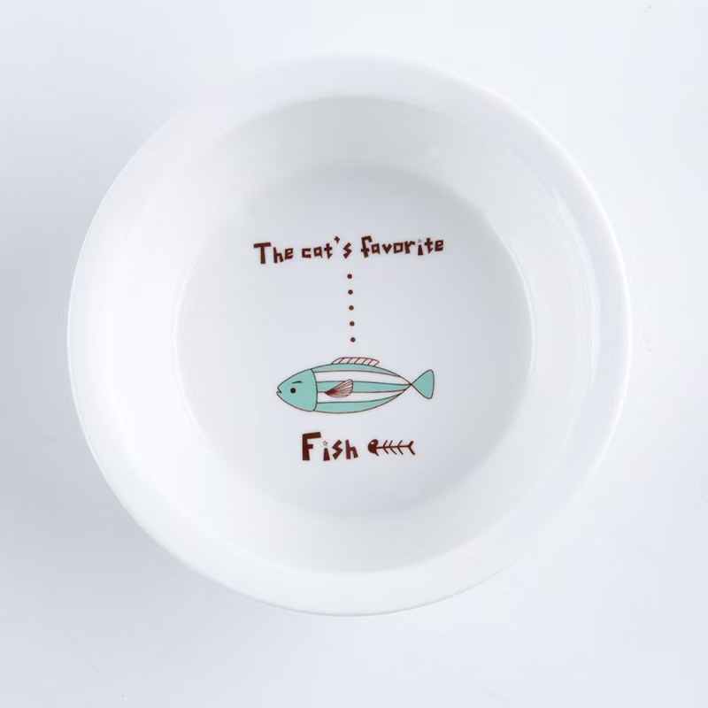 Ceramic bowl for pet cats