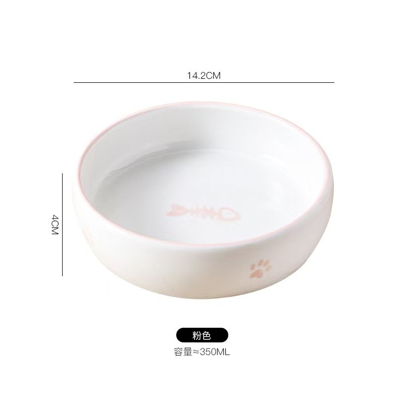 Ceramic bowl for pet cats