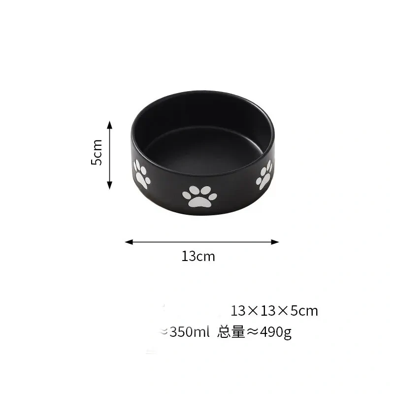 Hot Selling New Creative Debossed Claw Cute Ceramic Bowls Custom Hand Painted Pet Bowl Dog Cat Food Water Bowl Pet Supplier