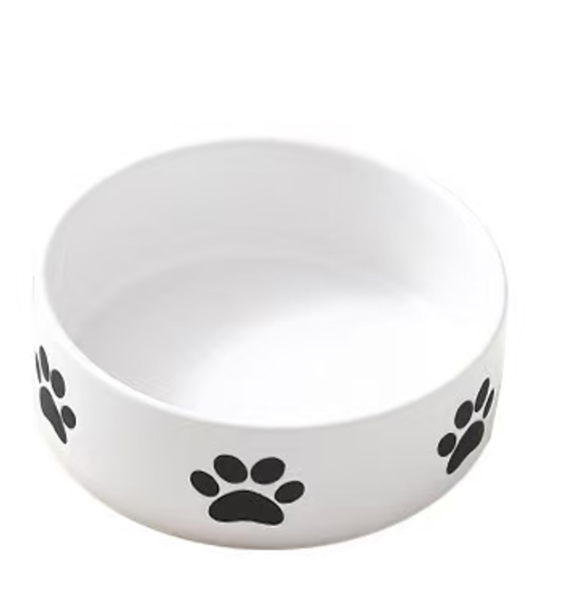 Cute Ceramic Bowls Custom Hand Painted Pet Bowl Dog Cat Food Water Bowl