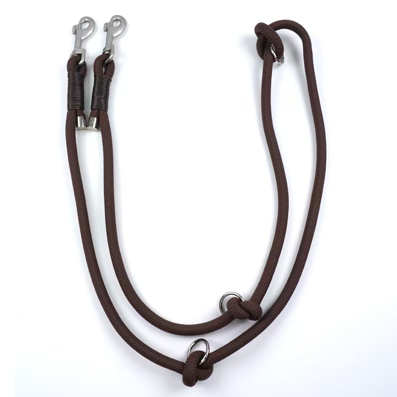 Multi Color Nylon Reflective Pet Double Head Leash