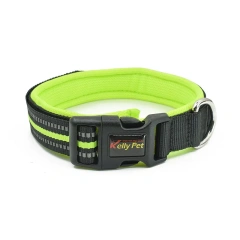 Kellypet Reflective Silk for Velcro Dog Training Collar Breathable Pet Mesh Padded Lights Classic Print Made Durable Polyester f