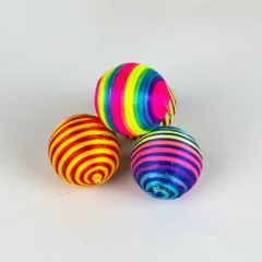 Cat's self-entertaining colorful balls