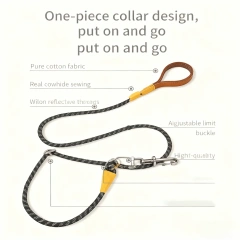 Anti-pull P-Chain Dog Leash - Escape-Proof for Medium & Large Breeds!