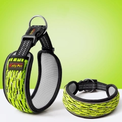 1pc Reflective Dog Collar, Breathable， Adjustable for Small Medium Large Dogs Pug