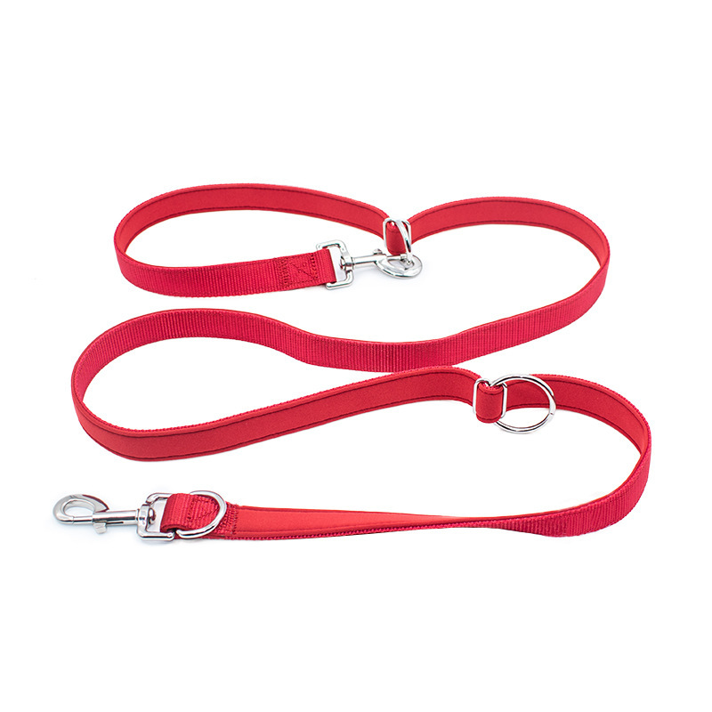 Nylon Multi Functional Pet Leads Rope Outdoor Running Pull Rope Double Headed Dog Leashes Rope