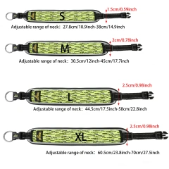 1pc Reflective Dog Collar, Breathable， Adjustable for Small Medium Large Dogs Pug
