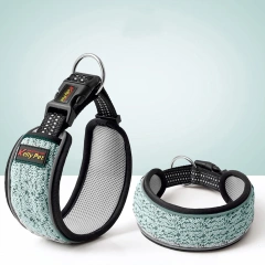 1pc Reflective Dog Collar, Breathable， Adjustable for Small Medium Large Dogs Pug