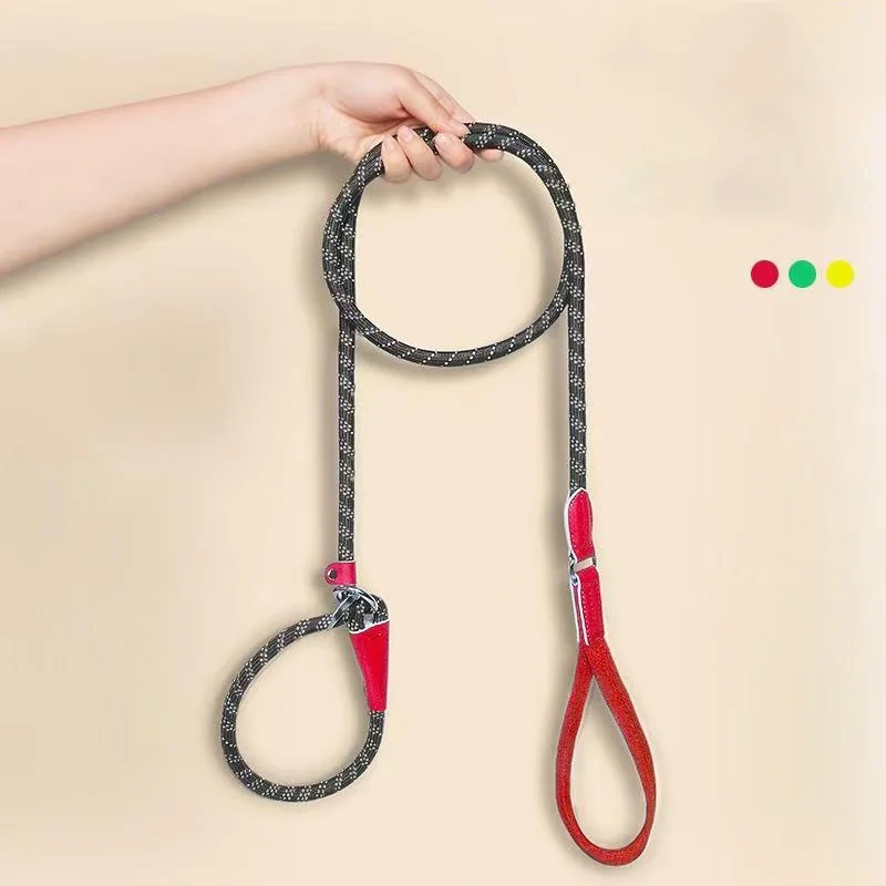 Anti-pull P-Chain Dog Leash - Escape-Proof for Medium & Large Breeds!