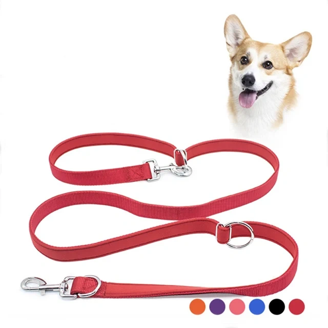 Nylon Multi Functional Pet Leads Rope Outdoor Running Pull Rope Double Headed Dog Leashes Rope