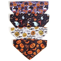 Halloween Dog Bandanas Dog Accessories for Small Large Dogs Cat Puppy Pet collar Pumpkin Skull Dogs Bandana 1Pc