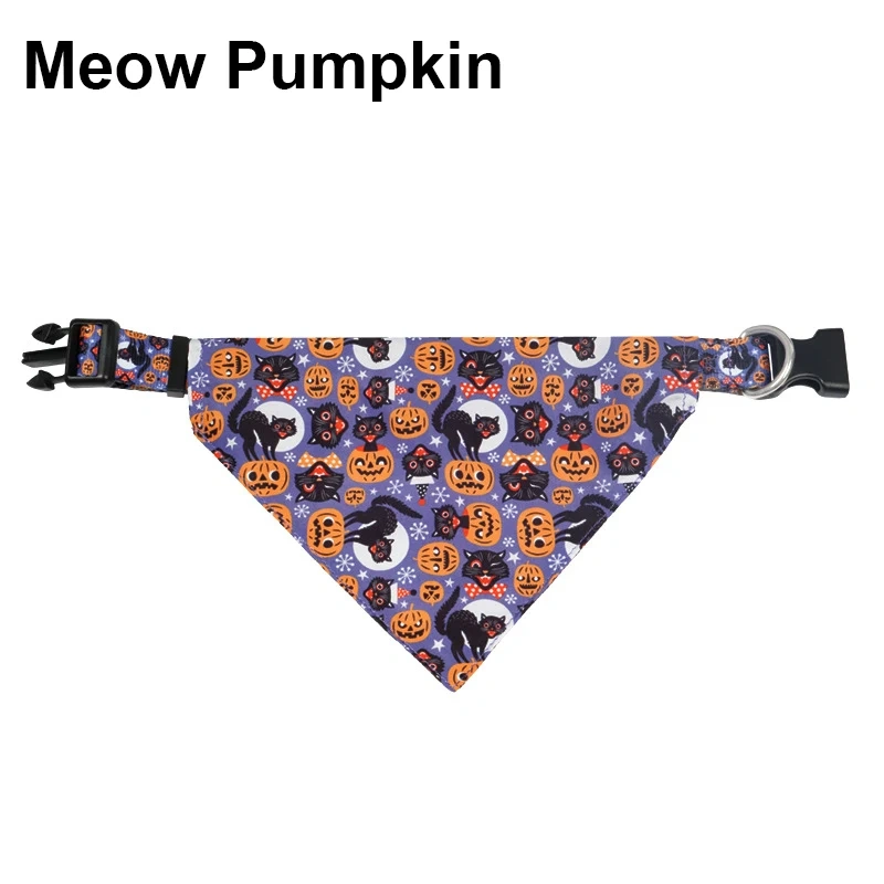 Halloween Dog Bandanas Dog Accessories for Small Large Dogs Cat Puppy Pet collar Pumpkin Skull Dogs Bandana 1Pc