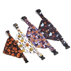 Halloween Dog Bandanas Dog Accessories for Small Large Dogs Cat Puppy Pet collar Pumpkin Skull Dogs Bandana 1Pc