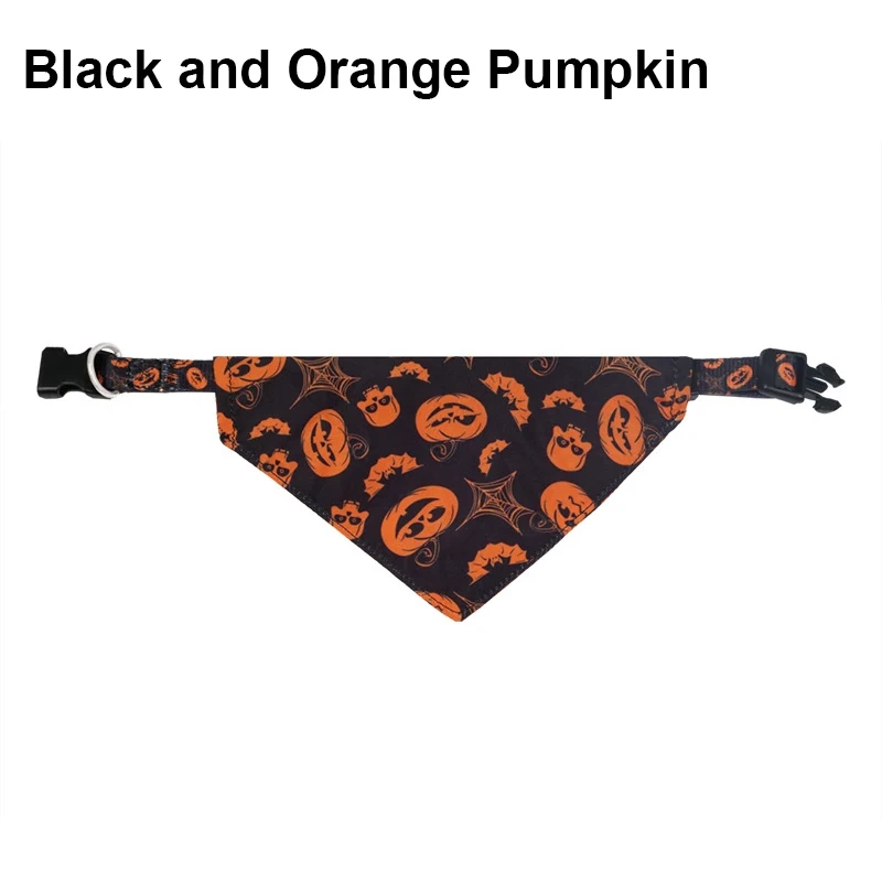 Halloween Dog Bandanas Dog Accessories for Small Large Dogs Cat Puppy Pet collar Pumpkin Skull Dogs Bandana 1Pc