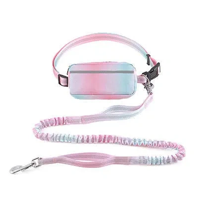 Hands Free Dog Leash with Bag Zipper Pouch Outdoor Pet Daily Product Handfree Dog Leash With Waist Bag Oxford Cloth Pet Supplies