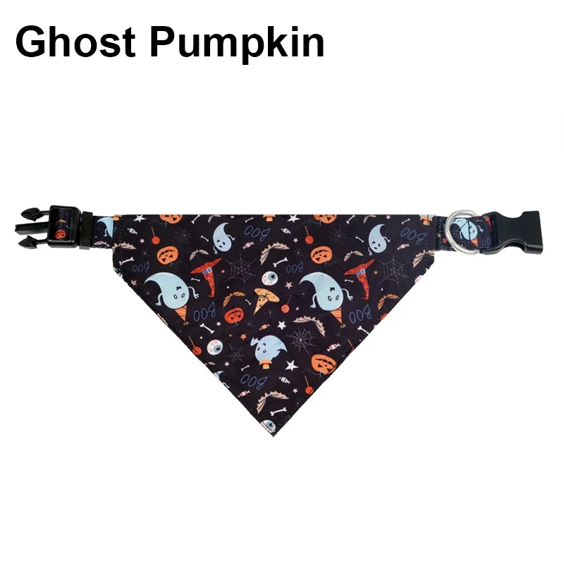 Halloween Dog Bandanas Dog Accessories for Small Large Dogs Cat Puppy Pet collar Pumpkin Skull Dogs Bandana 1Pc