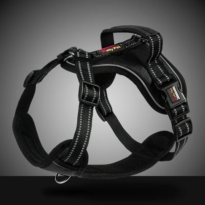 Factory Direct Nylon Padded Fashion Dog Chest Strap Vest Buckle Closure Traction Rope Reflective Explosion-Proof for