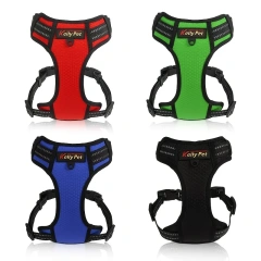 Customized Logo Dog Harness Soft Comfortable Reflective Sandwich Mesh Breathable Sport Fashion Style for Small Medium Large Pets