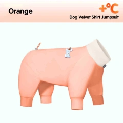 Dog Clothes Velvet Jumpsuit for Small Medium Dogs Warm Spring/Autumn Dog Overalls Undershirt Adjustable Back Soft Pet Outfit