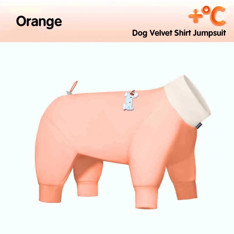 Dog Clothes Velvet Jumpsuit for Small Medium Dogs Warm Spring/Autumn Dog Overalls Undershirt Adjustable Back Soft Pet Outfit