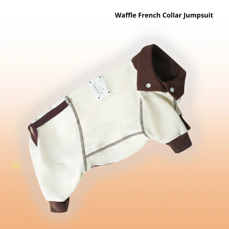 Cozy Dog Fleece Pajamas Snuggle Four-Legged Bodysuit with Belly Coverage Warm Puppy Clothes Thermal Dog Jumpsuit for Small Dogs