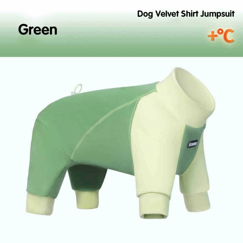 Dog Clothes Velvet Jumpsuit for Small Medium Dogs Warm Spring/Autumn Dog Overalls Undershirt Adjustable Back Soft Pet Outfit