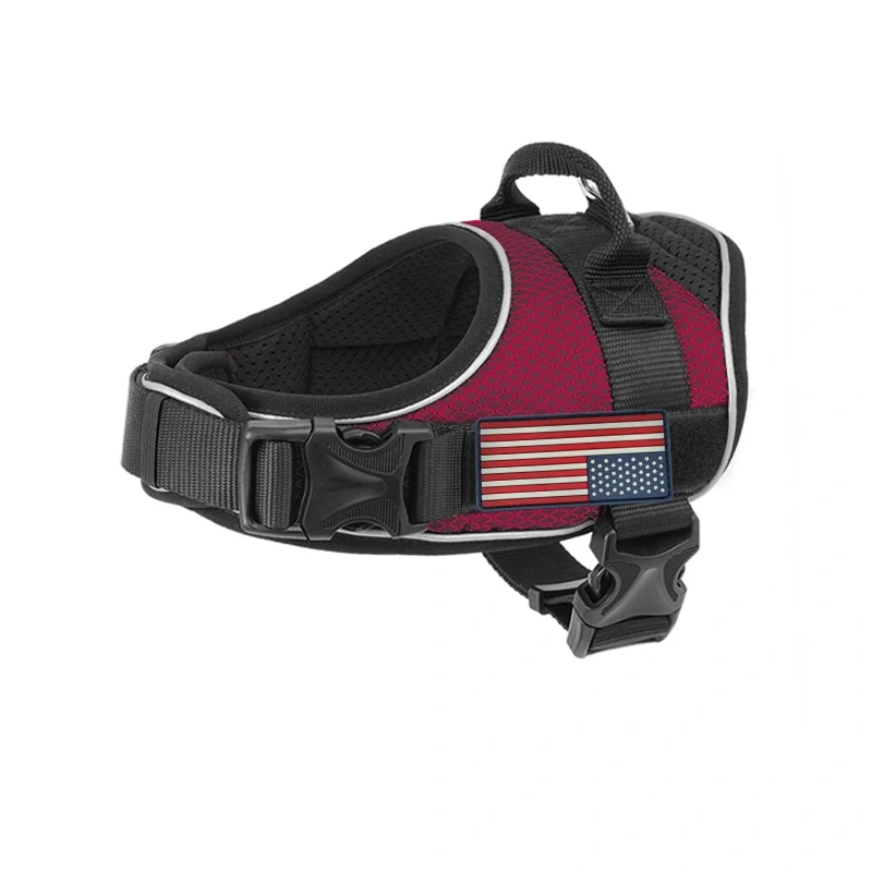 Adjustable Reflective Blast-Proof Nylon Cartoon Work Training Vest Tactical Dog Harness Medium Large Dogs Fashion Sport No-Pull