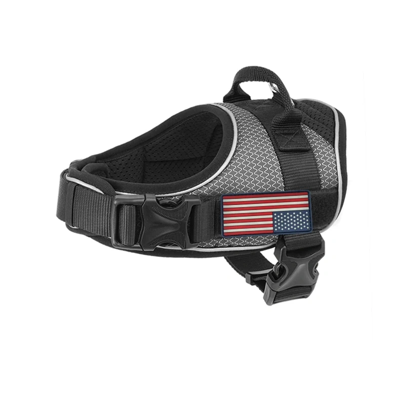 Adjustable Reflective Blast-Proof Nylon Cartoon Work Training Vest Tactical Dog Harness Medium Large Dogs Fashion Sport No-Pull