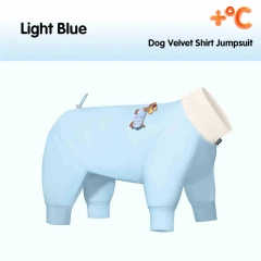 Dog Clothes Velvet Jumpsuit for Small Medium Dogs Warm Spring/Autumn Dog Overalls Undershirt Adjustable Back Soft Pet Outfit
