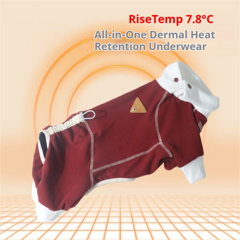 Cozy Dog Fleece Pajamas Snuggle Four-Legged Bodysuit with Belly Coverage Warm Puppy Clothes Thermal Dog Jumpsuit for Small Dogs